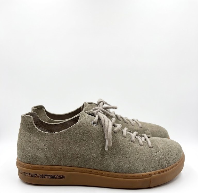 Birkenstock Bend Low Decon Womens Sneakers US 6.5 EU 37 Gray Taupe Suede Leather