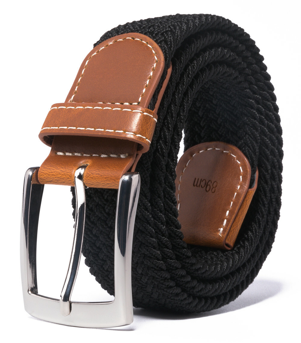 Braided Canvas Woven Elastic Stretch Belts for Men/Women/Junior