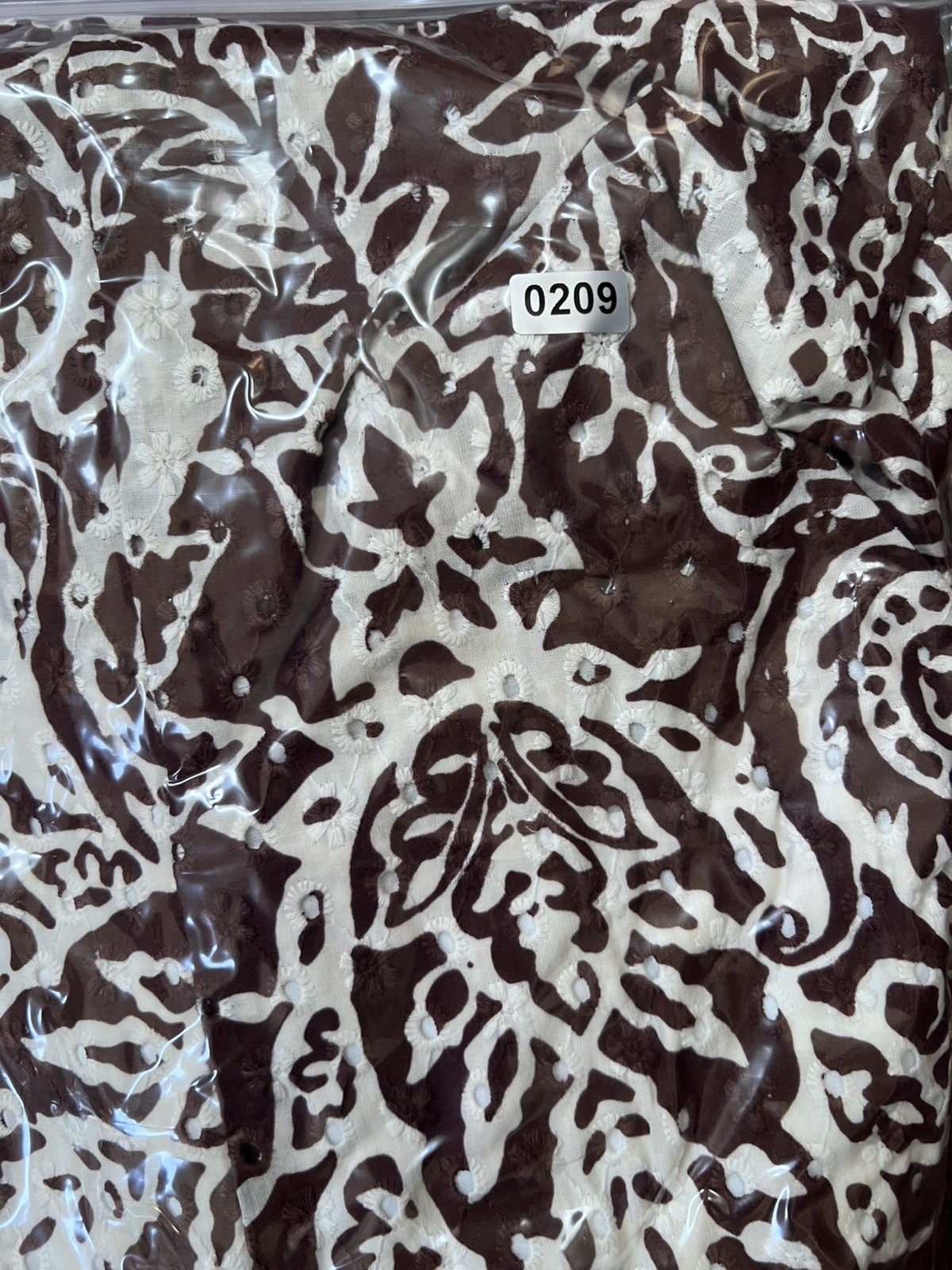 NWT Zara Embroidered Eyelet Midi Skirt Paisley-style Brown A-line Cotton Size S