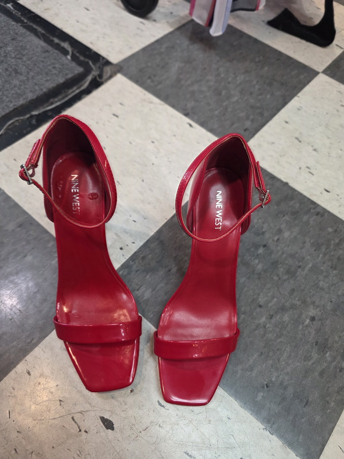 Nine West Red Platform High Heel Stiletto Sandal Womens size 10