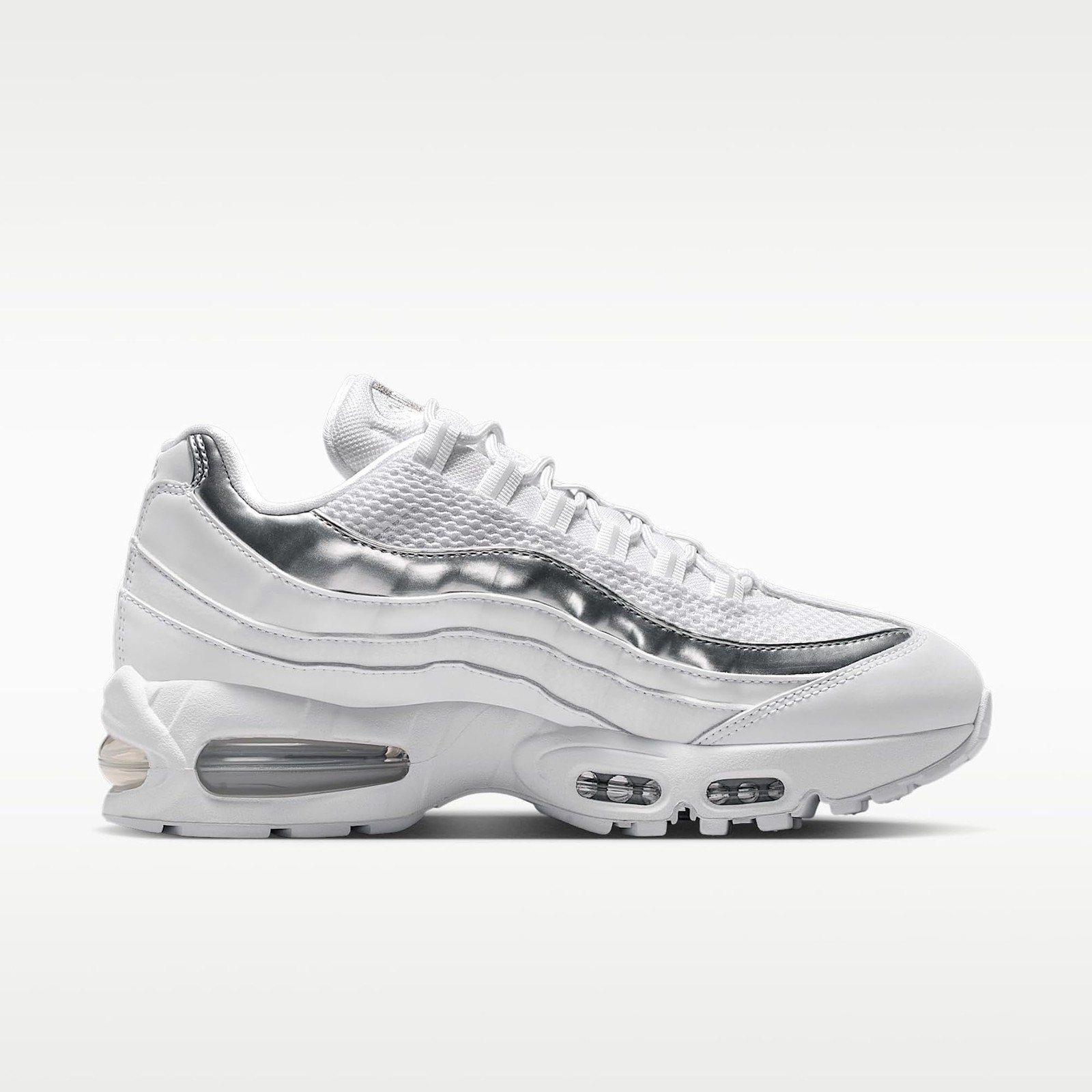 Nike Air Max 95 SE Women’s Shoes (White/Light Charcoal/Metallic Silver/Pure Plat