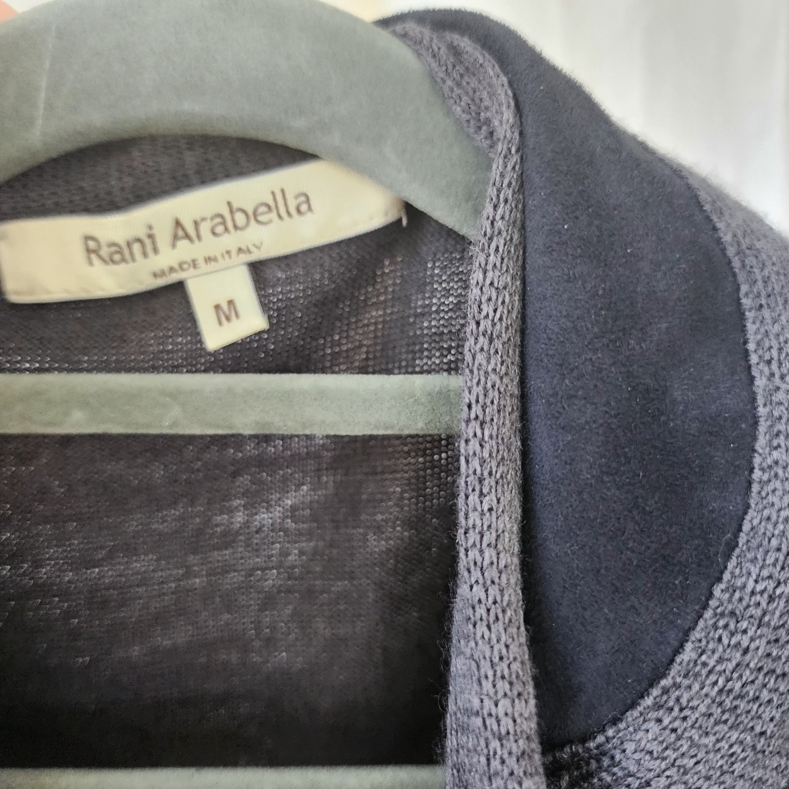 Rani Arabella Vest Cashmere Wool Leather Women’s Sz M Art To Wear City Designer