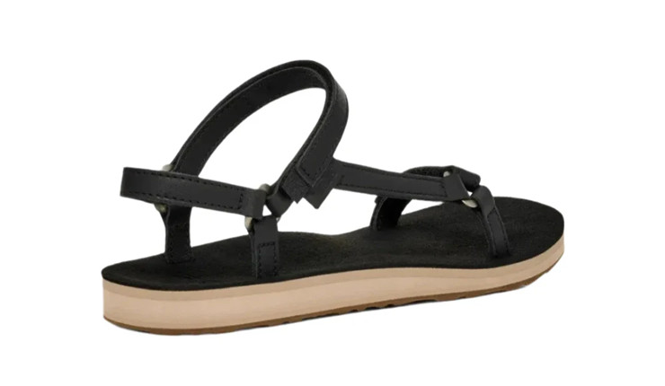 Teva Original Universal Slim Leather Black Tan Sandal Women’s sizes 5-11/NIB!!!