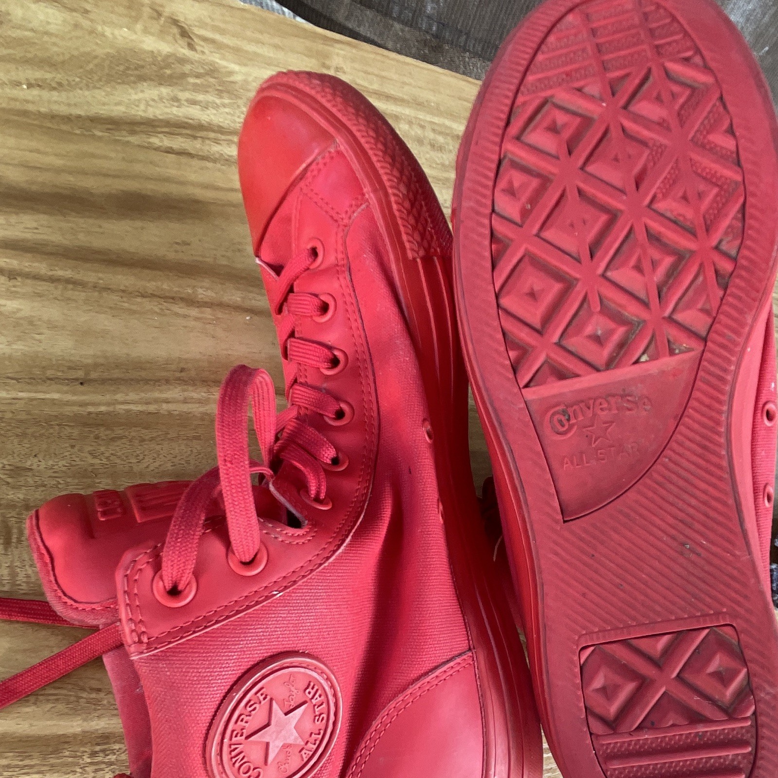 Converse Chuck Taylor Guard Men’s High-Top Sneakers Red/Red Lace-Up 145342C