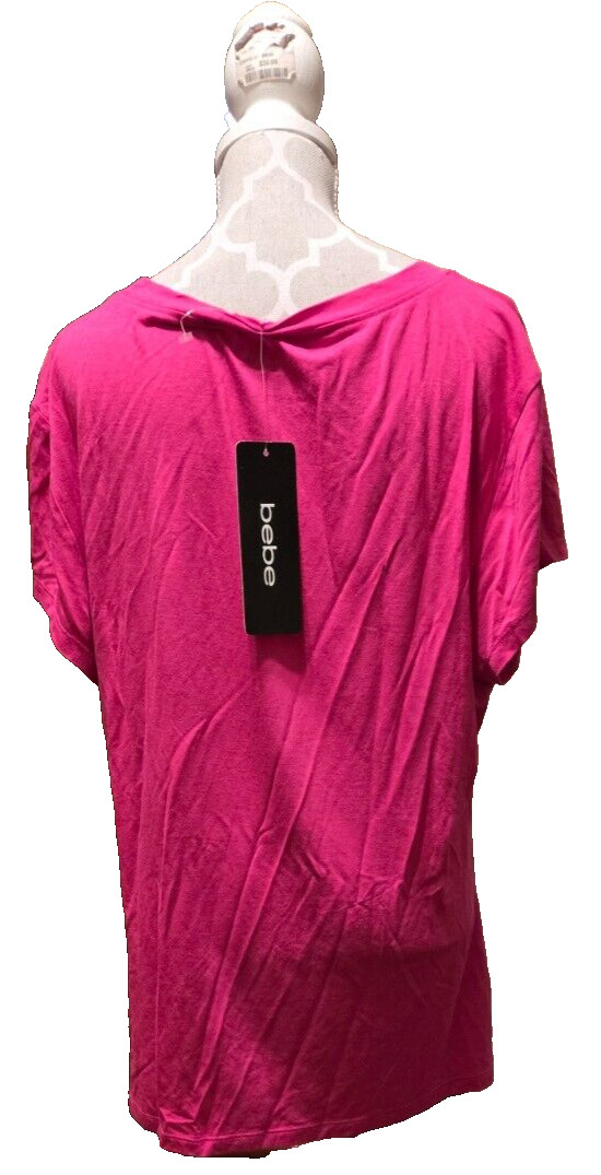 Bebe Rhinestone Logo Tee – Size Large – New with Tags