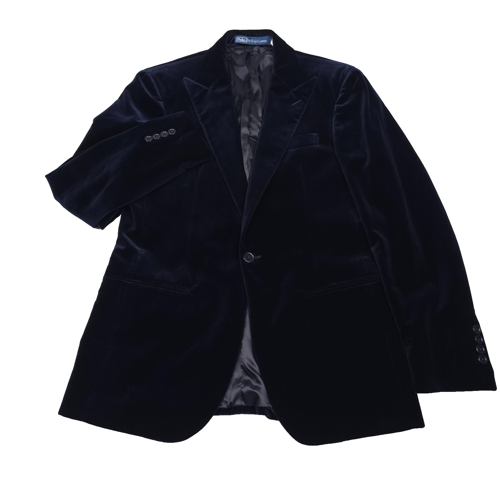 $798 Polo Ralph Lauren Navy Blue Fairbanks Velvet Formal Jacket Mens Size 38R