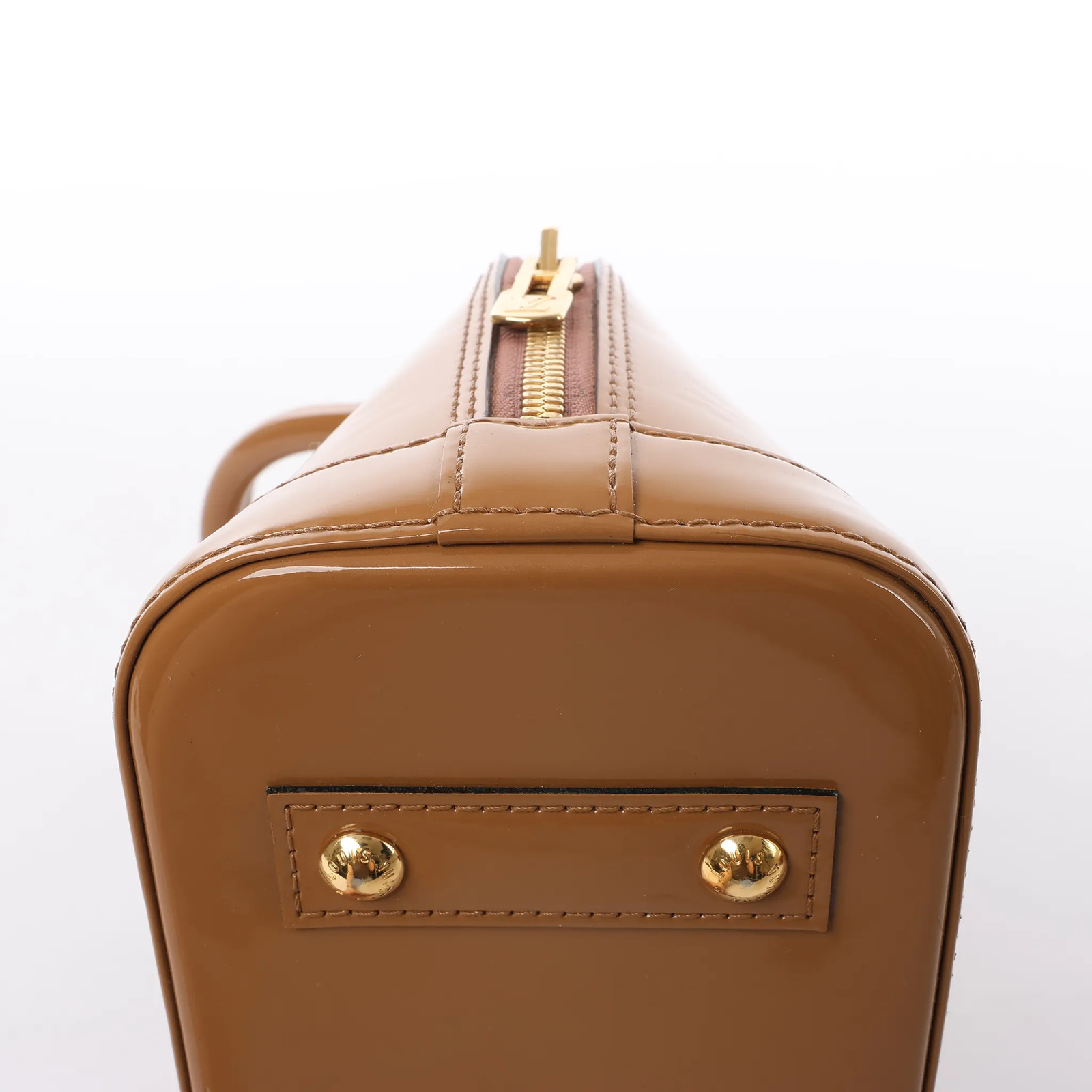 Louis Vuitton Alma BB Monogram Vernis 2Way Handbag in Brown M91585