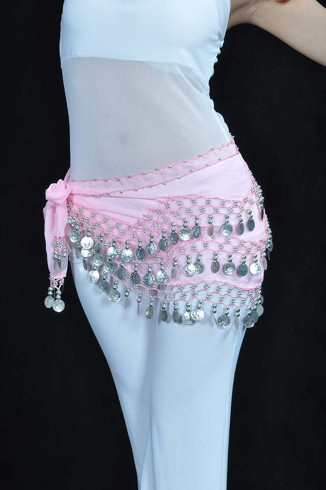 Women’s 3 Rows Belly Dance Waist Chain Belt Hip Wrap Scarf Belly Dancing Costume