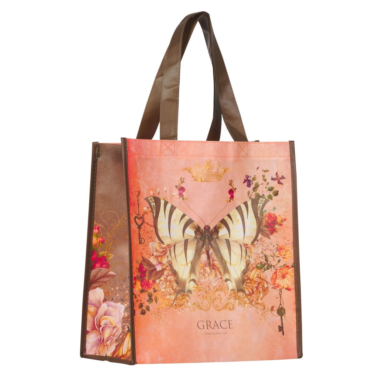 Floral Butterfly Reusable Multicolor Shopping Tote Bag for Women: Grace – Eph.