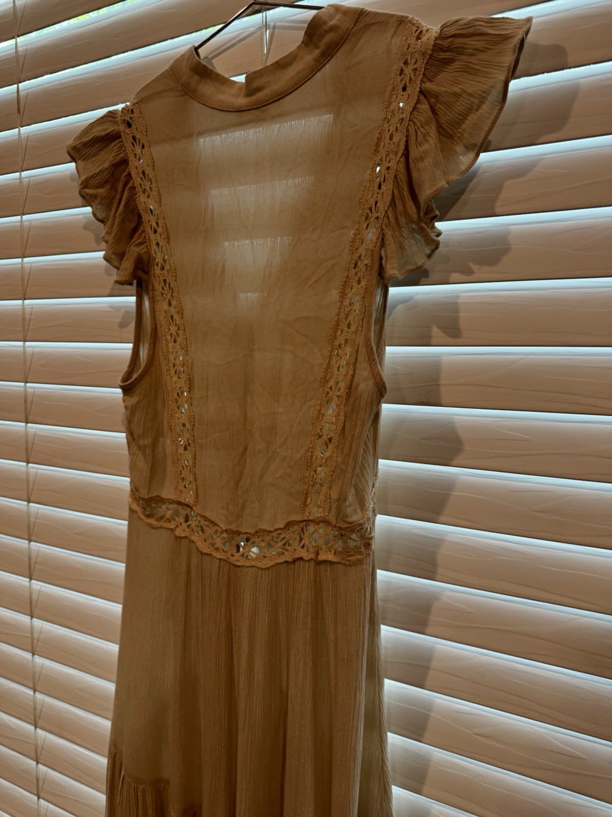 Womens Coverup Maxi Top Dress Layer S Crochet Sheer Bohemian Hippie Festival