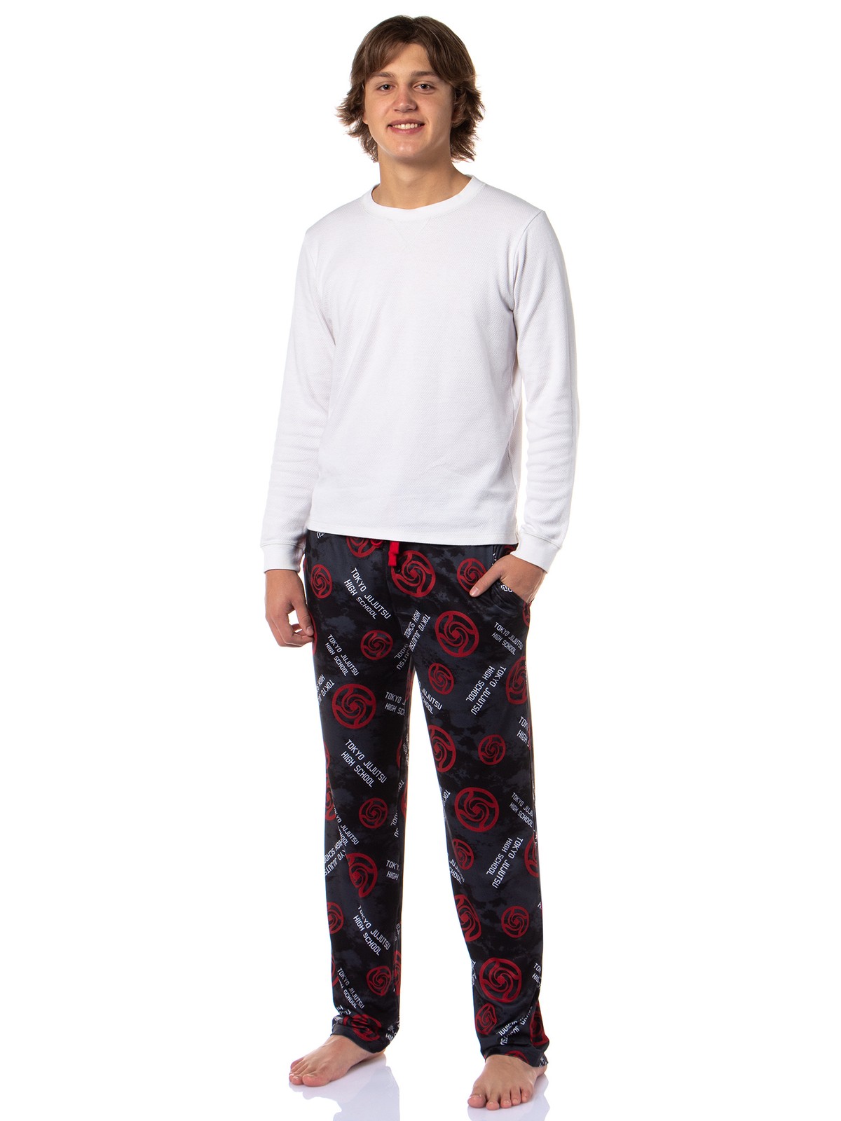 Jujutsu Kaisen Men’s Tokyo jujutsu Logo Allover Print Lounge Pants