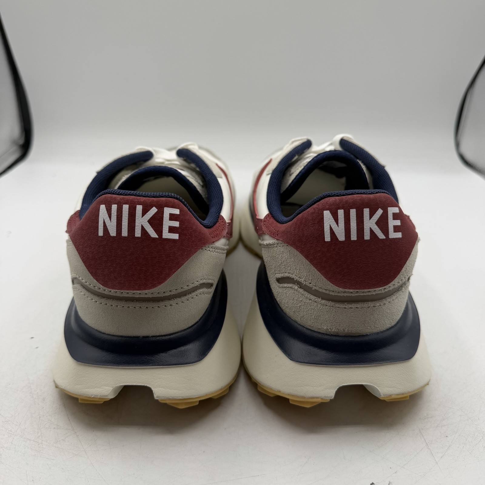 Nike Phoenix Waffle Running Shoes Womens 12.5 Men 11 Light Bone Team Red Sneaker