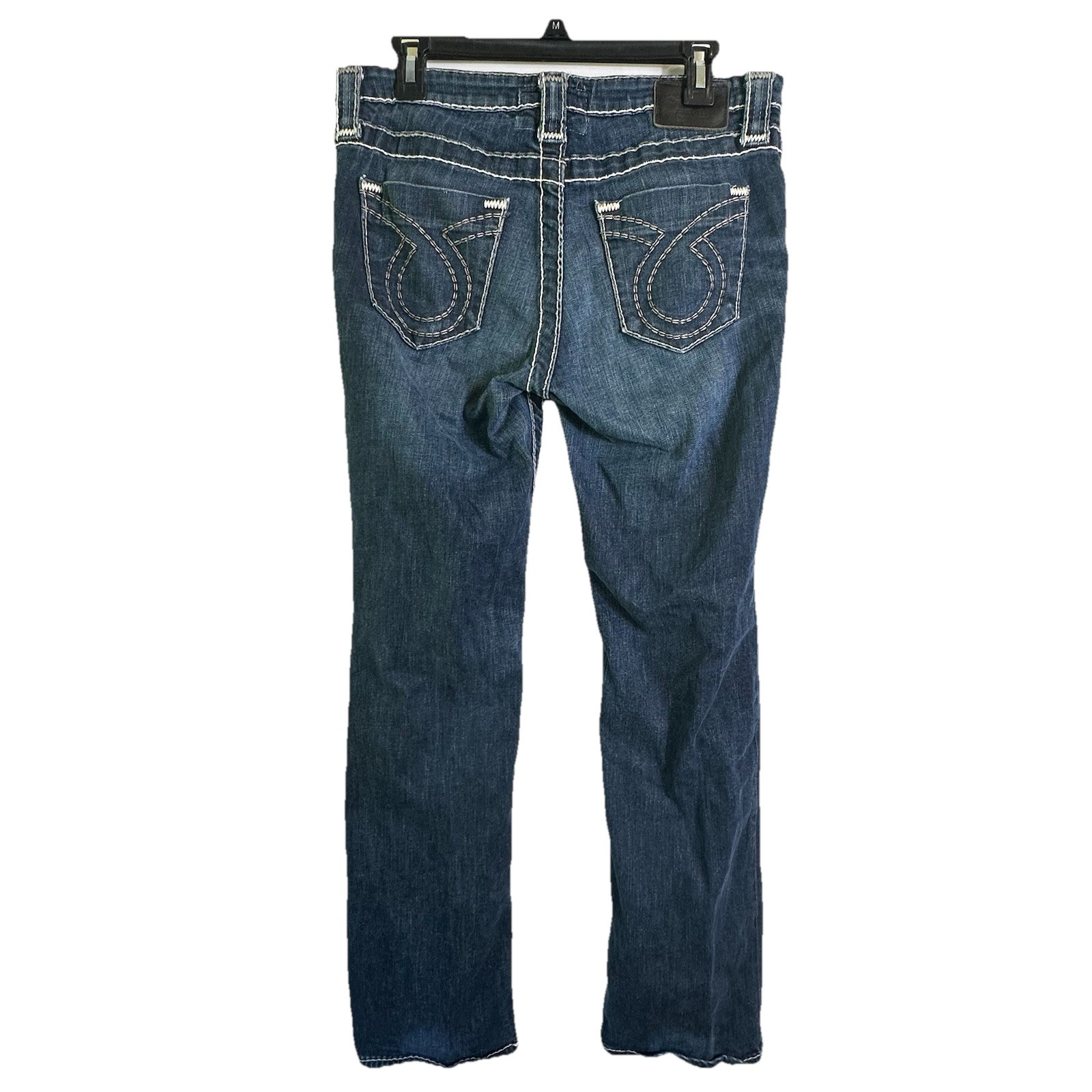 Big Star Miki Bootcut Jeans Dark Wash Contrast Stitch Womens Size 31R Midrise