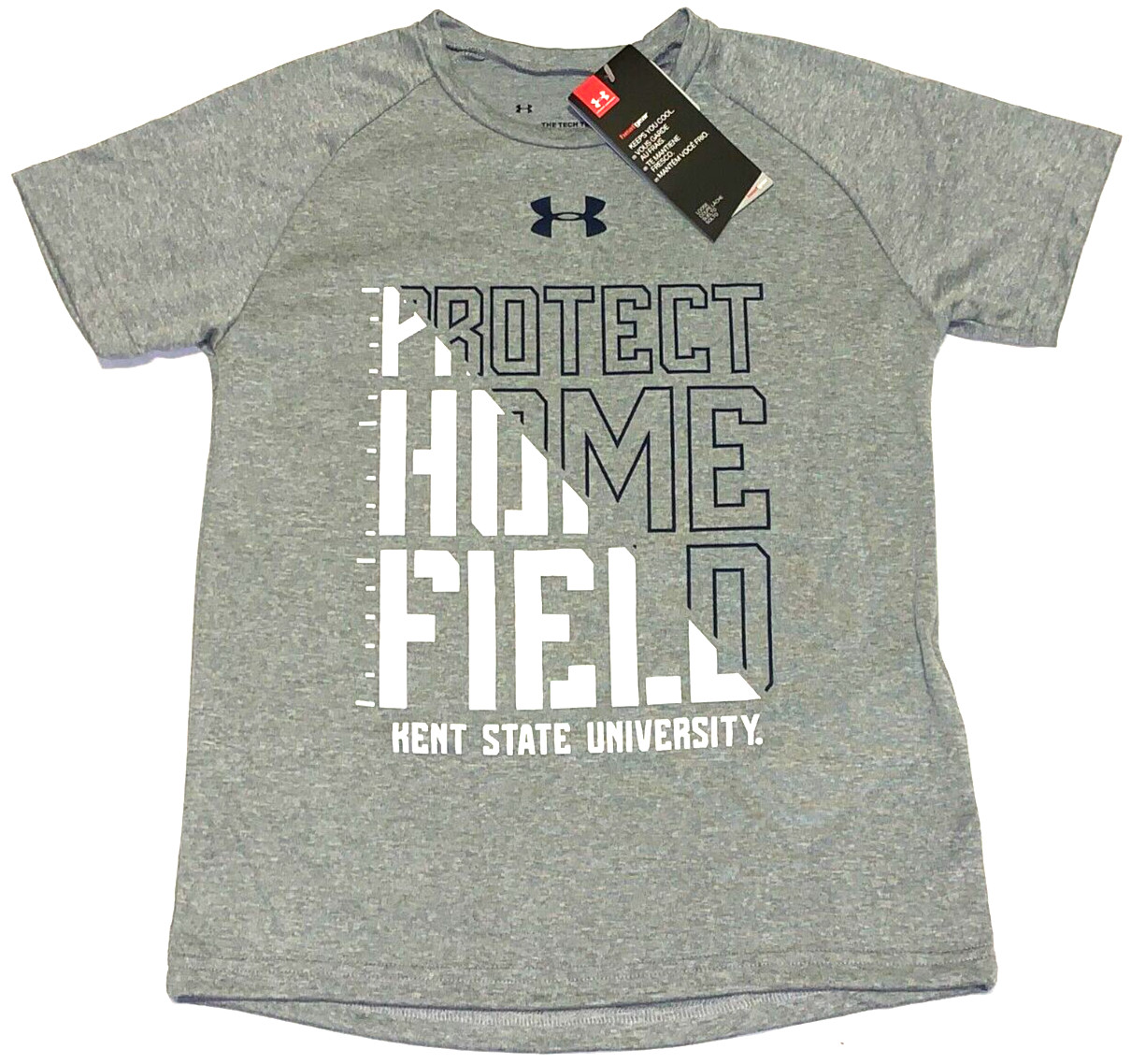 Kent State University Gray Under Armour T-Shirt New! NWT Youth SMALL