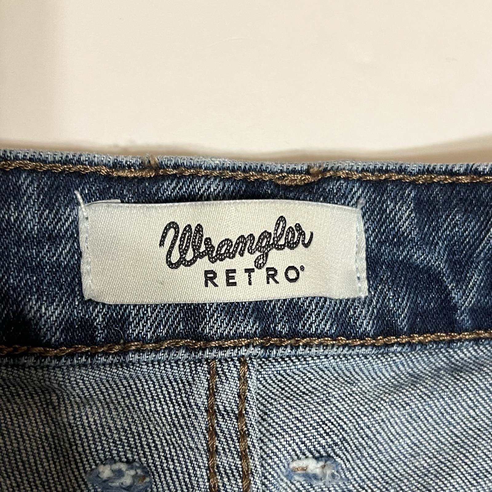 Wrangler Retro Mid Rise Trouser Jean Women’s Tag 28×34 (28×32) Blue Western