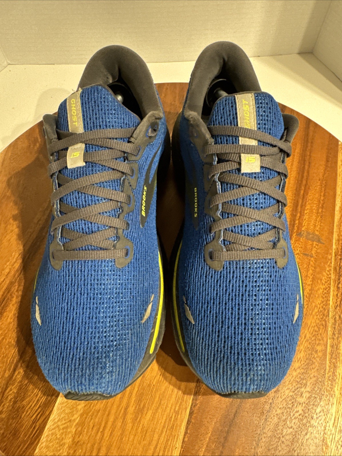 Brooks Ghost 15 Running Shoes Blue Black Neon Yellow 1103931D403 Men’s Size 9.5