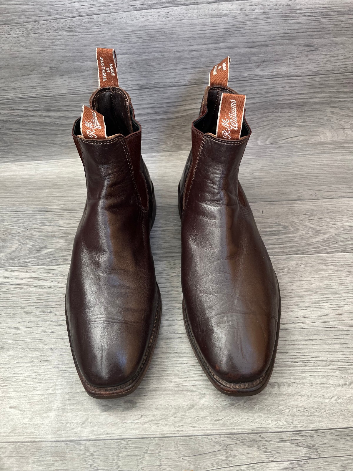 R.M.Williams chelsea brown leather boots sz uk 9 US 10