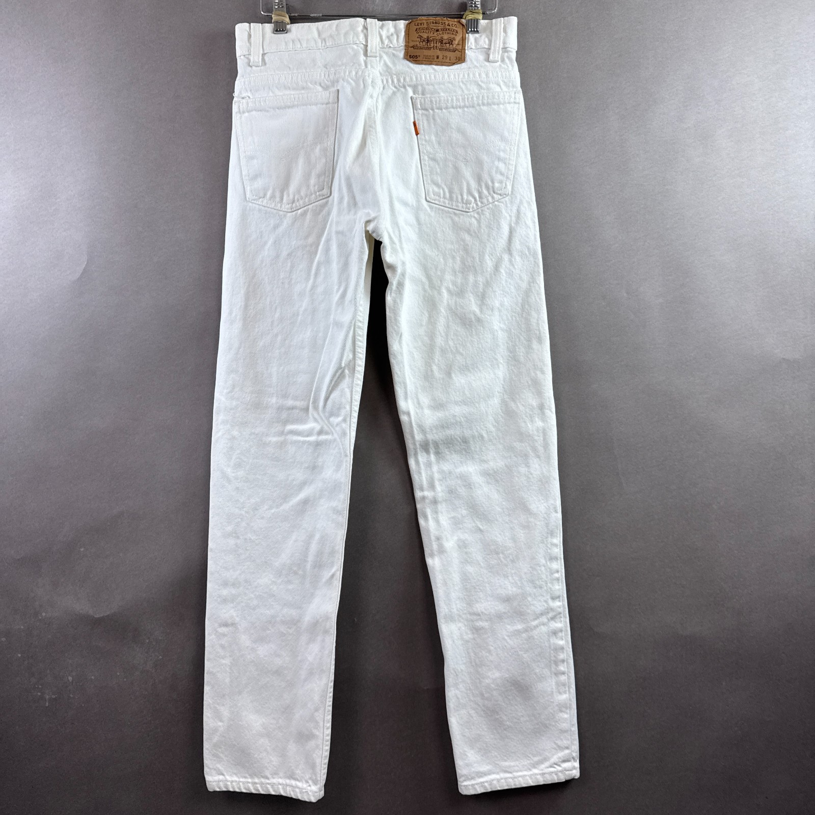 Vintage Levis Jeans Mens 29×30 White 90s Orange Tab Made USA Denim Pants Painter
