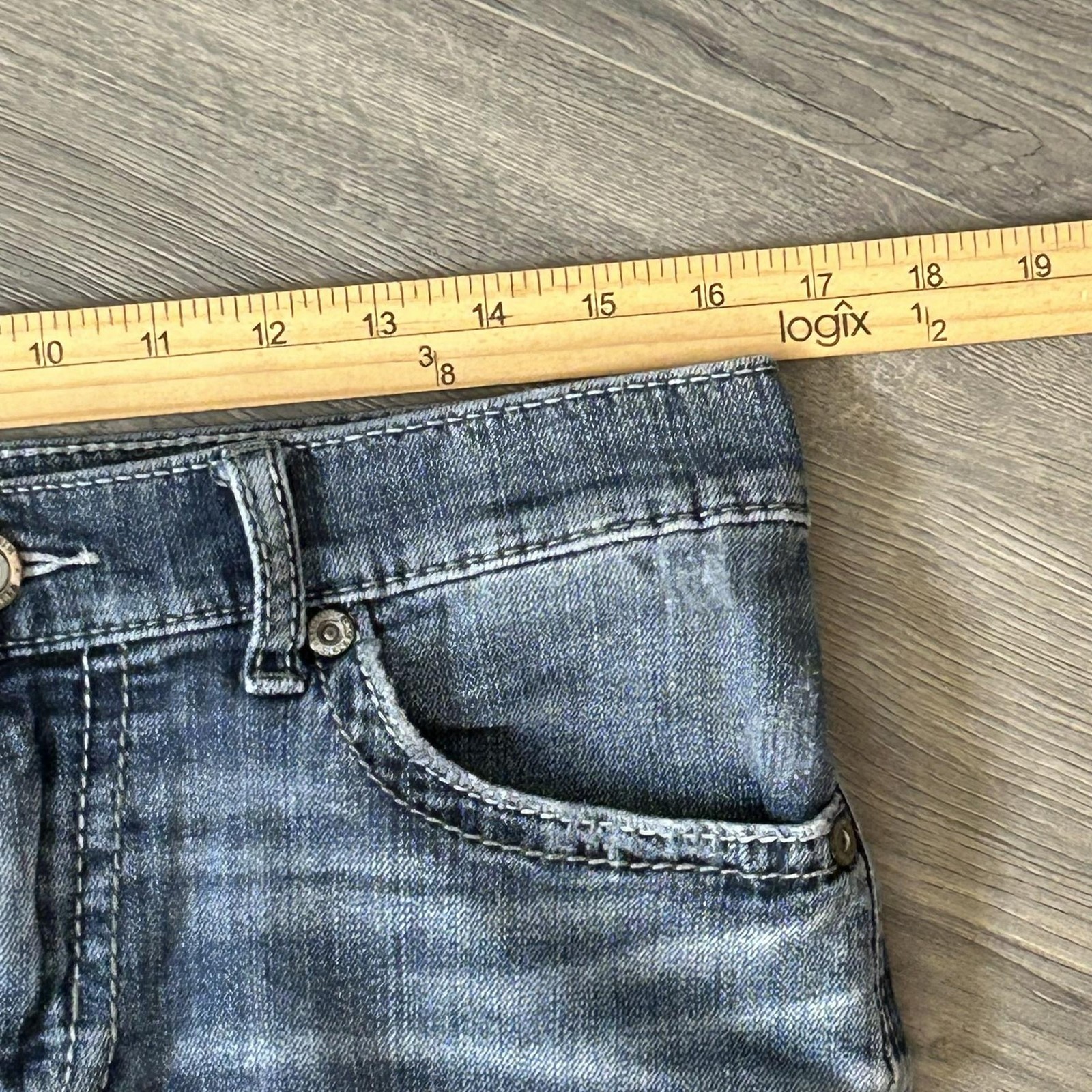 BKE Alec Jeans Mens 34×29 Blue Straight Leg Stretch Medium Wash Denim Casual