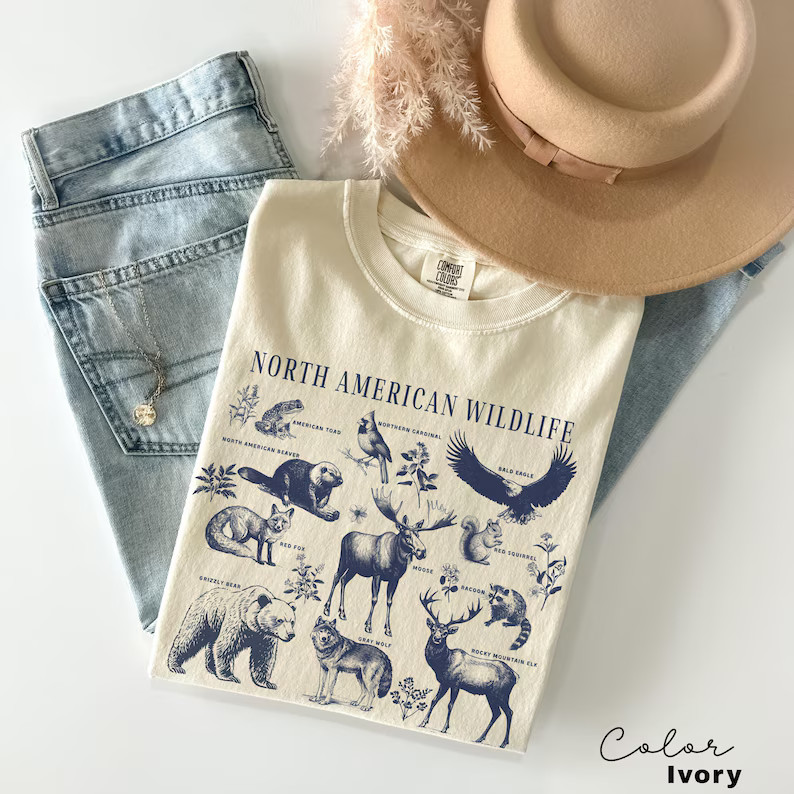 North American Wildlife Nature Outdoor Comfort Tee