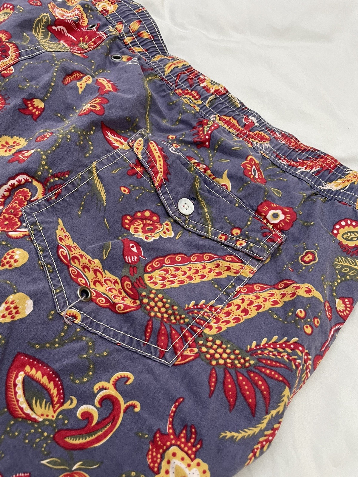 Polo Ralph Lauren Swim Trunks 3XB AOP Paisley Floral Birds Lined Big & Tall