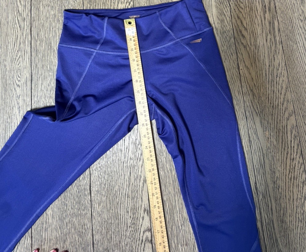 Copper Fit Pro Compression Leggings Womens Small Mid Rise Skinny Purple