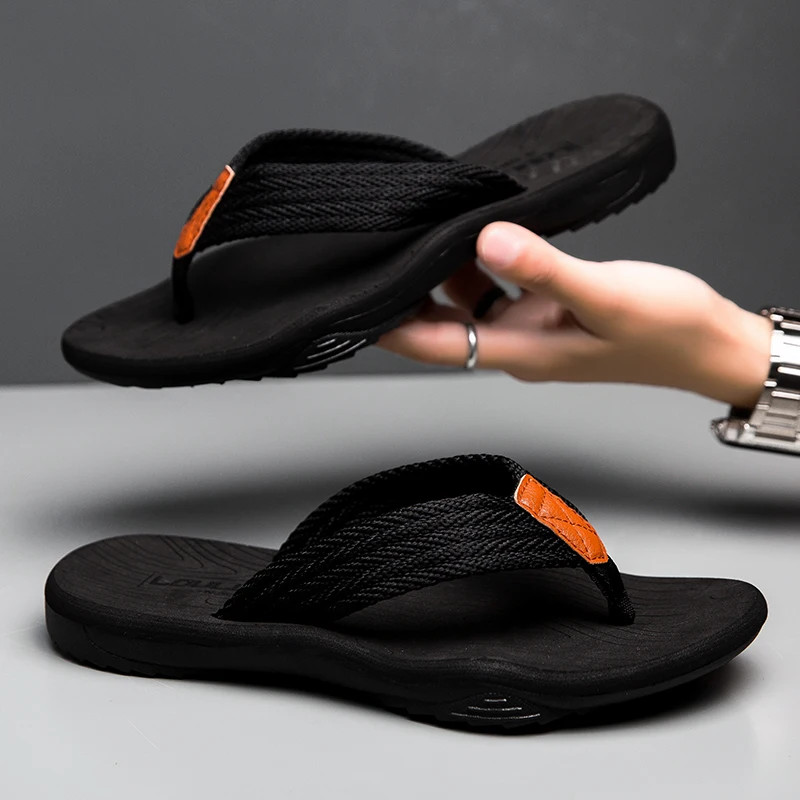 Men Flip Flop Sandals Slip-On Summer Beach Casual Footwear Slides Slippers Gift