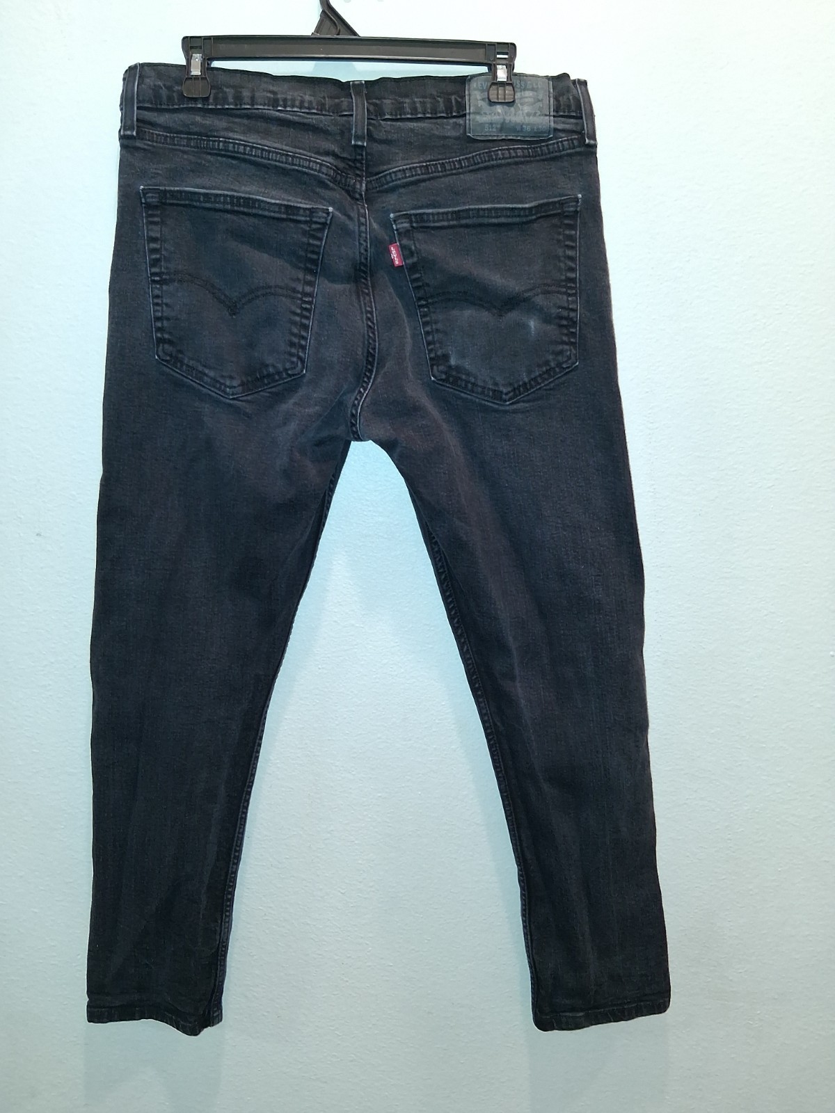 Levi’s Men’s 512 Black Denim Jeans Dark Wash Slim Fit Tapered 5-Pkt