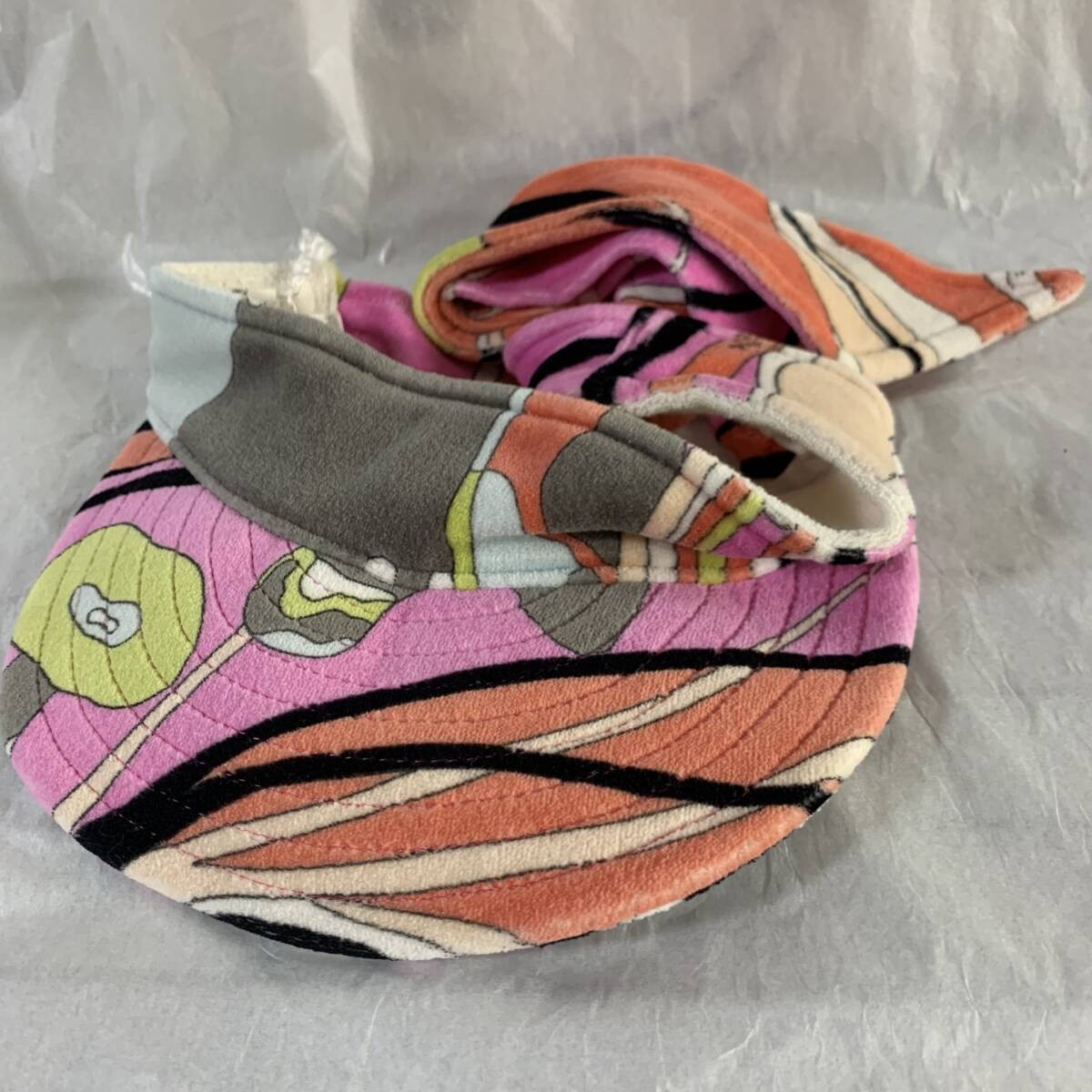 EMILIO PUCCI Unused Cotton Pink Sun Visor 22cm (8.7in)