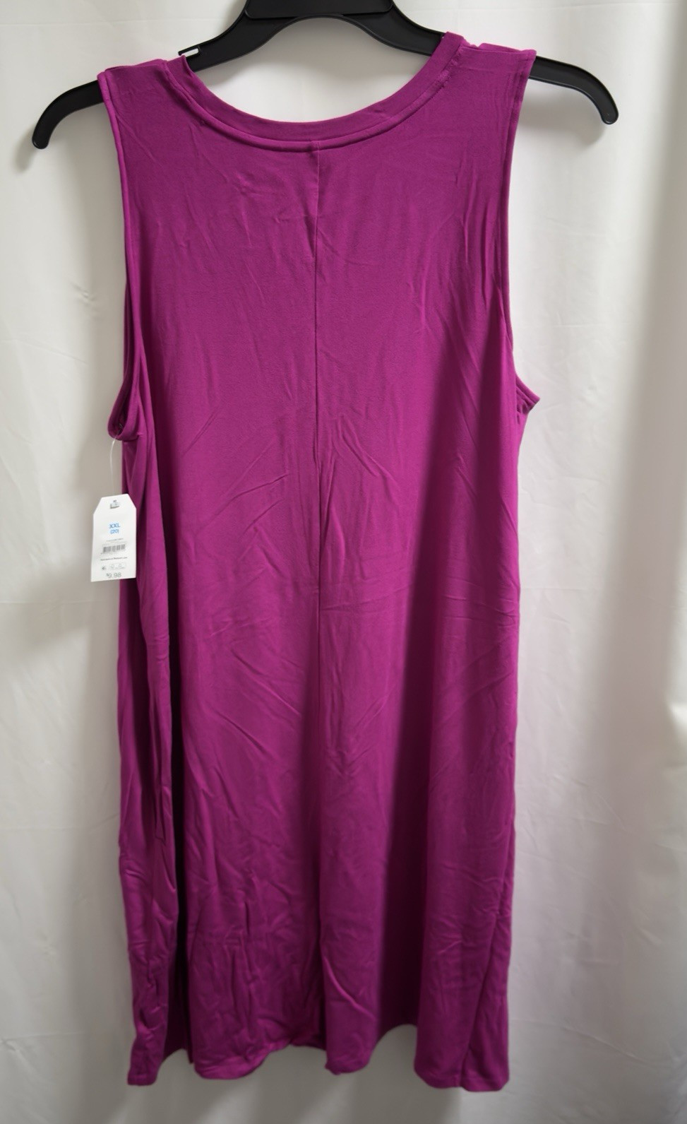 Time and Tru Sleeveless Knit Dress with Pockets Women’s XXL (20) Berry Fun Pink