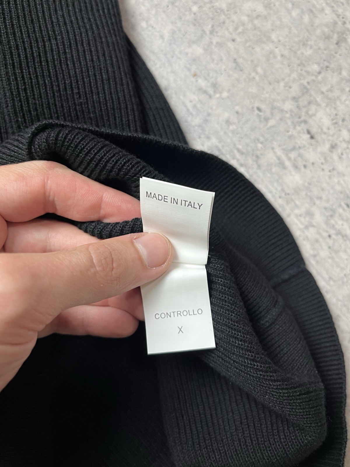 Men’s s Brunello Cucinelli Cotton Rib Knit Polo Black Size 50 M/L