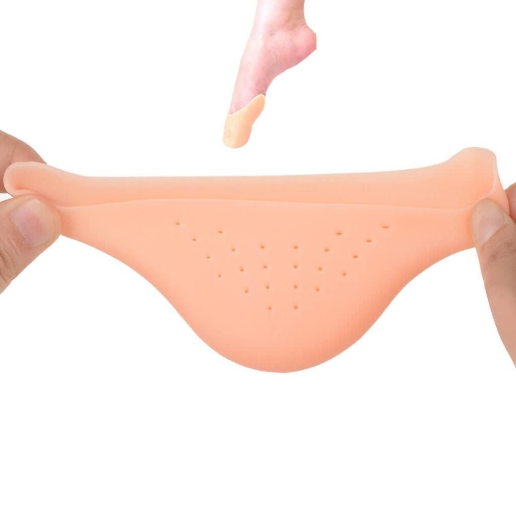 2pcs(1pair) Soft Silicone Gel Pointe Ballet Dance Shoe Toe Pads 1, Skin Color