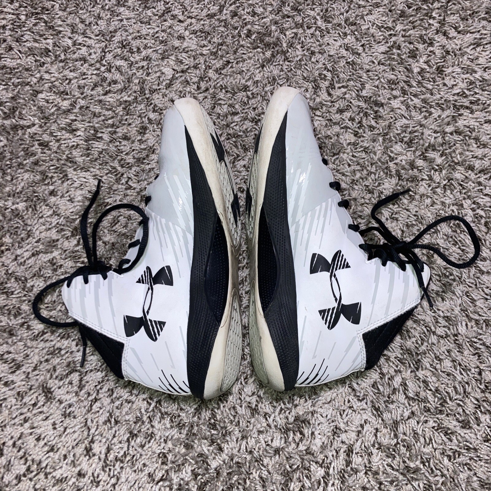 Under Armour Women’s 8.5 Jet Mid Basketball Sneakers White Lace Up 1259035 [S6]