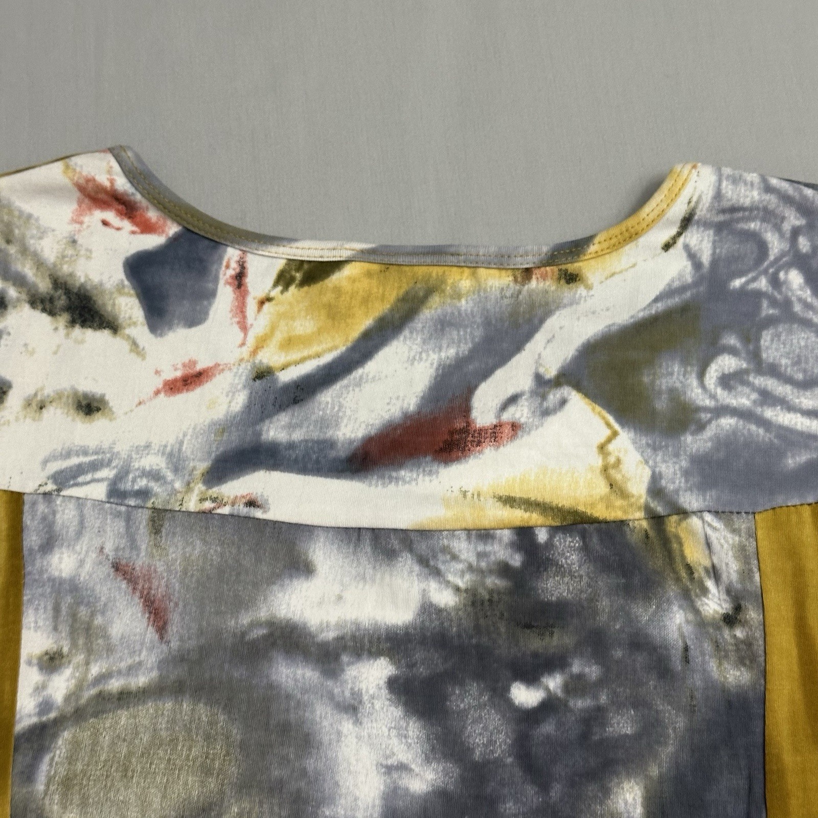 Parsley & Sage Top Womens Small Petite Sp Mixed Print Cotton Stretch India Shirt