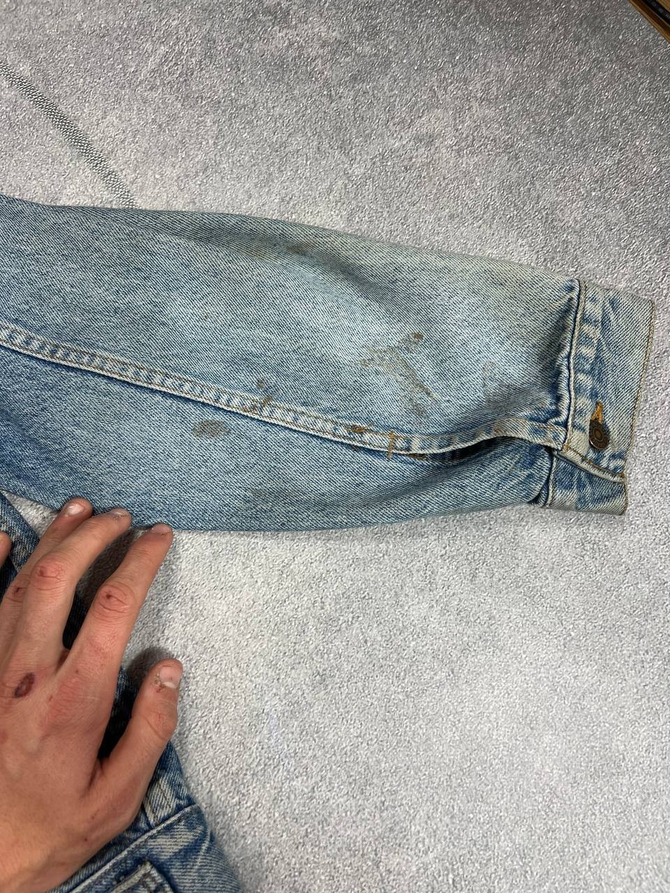 VTG Japanese Streetwear Y2K Style Washed Levis Jeans Zip Jacket 90s