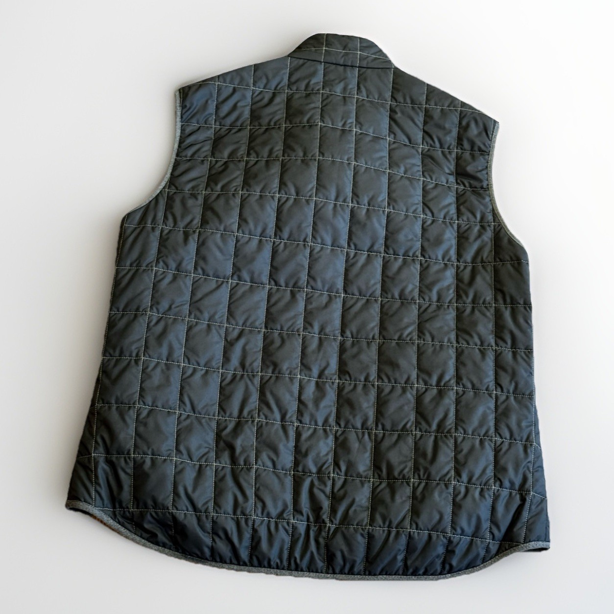 Waterville Men’s Theo Quilted Insulated Vest 56 Chin Strap Zip Made Italy $450