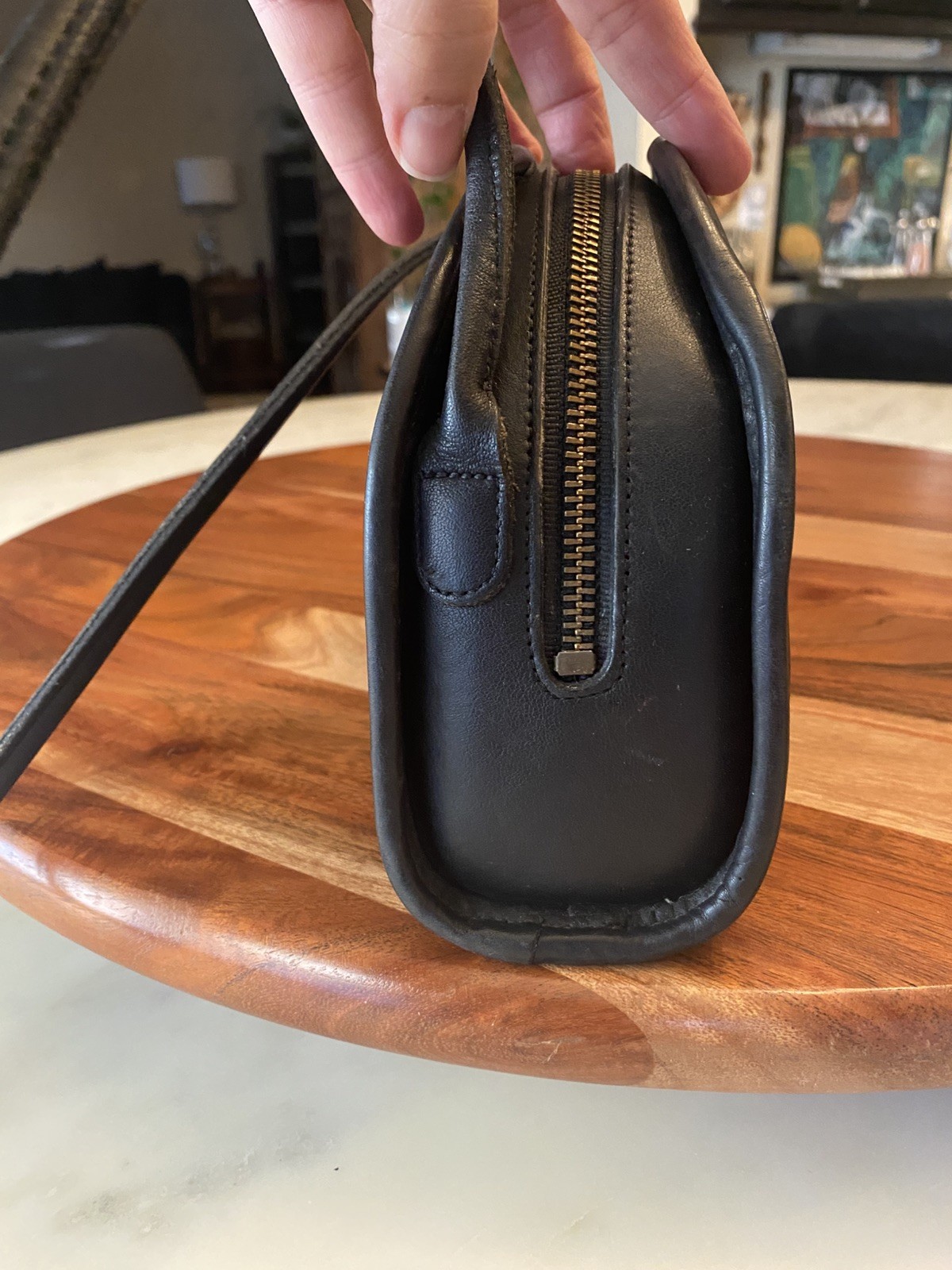 Vintage Coach Kimball Black 9911 Shoulder Crossbody Taco Moon Half Circle