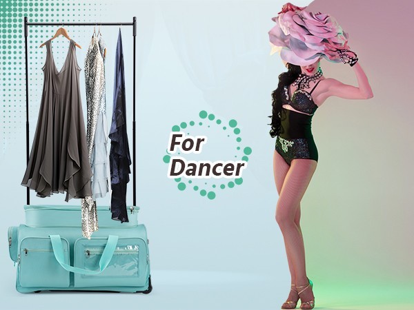 Remeit Dance Bag with Garment Rack 28″ Dance Costumes Rolling Garment Bags Kids