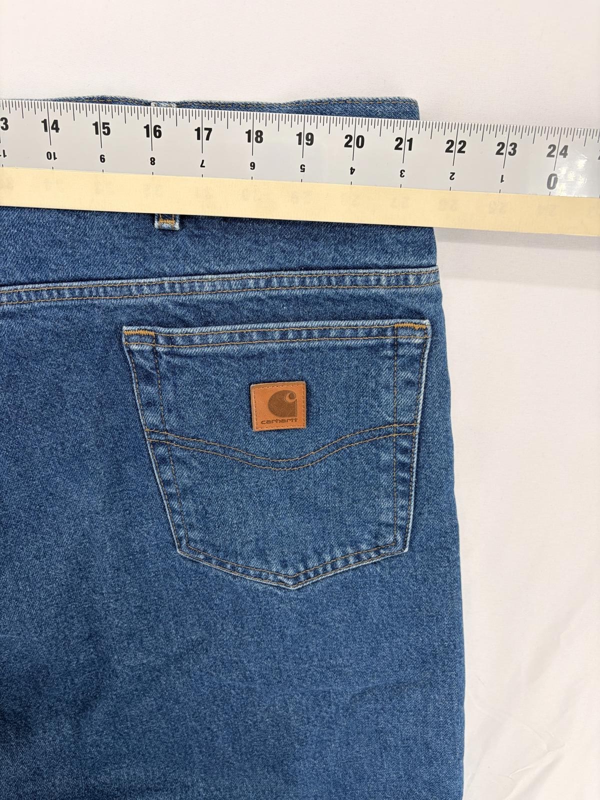 Carhartt Relaxed Fit Flannel Lined Denim Jeans 42×30 Heavyweight Cotton