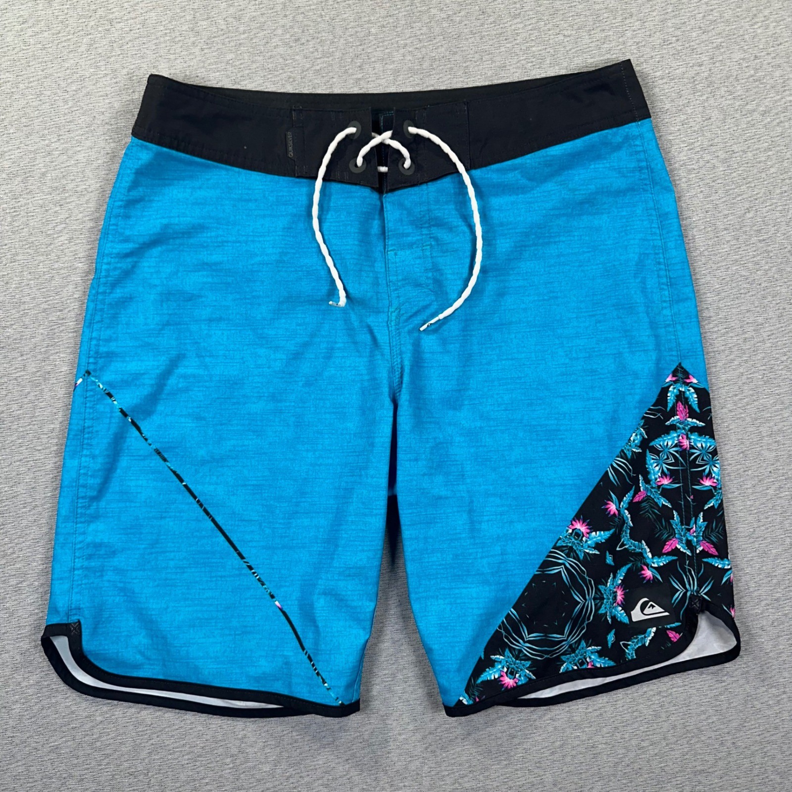 Quiksilver Dry Flight Board Shorts Men 31 Floral Tropical Recycled Swim Trunks