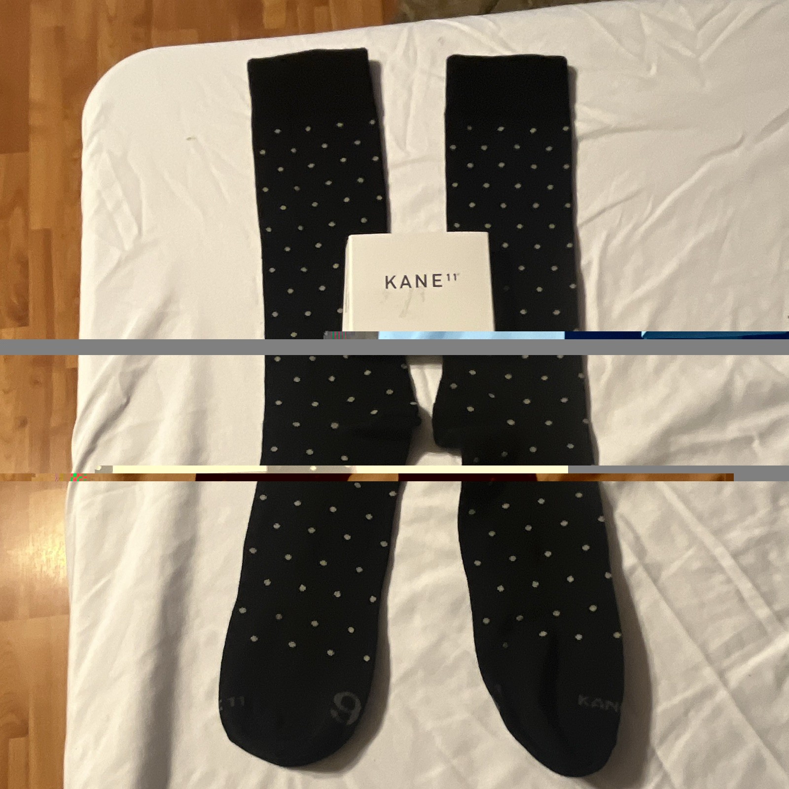 KANE11 Jamestown Supima Cotton Men’s Dress Socks Over the Calf Polka Dot Size 16