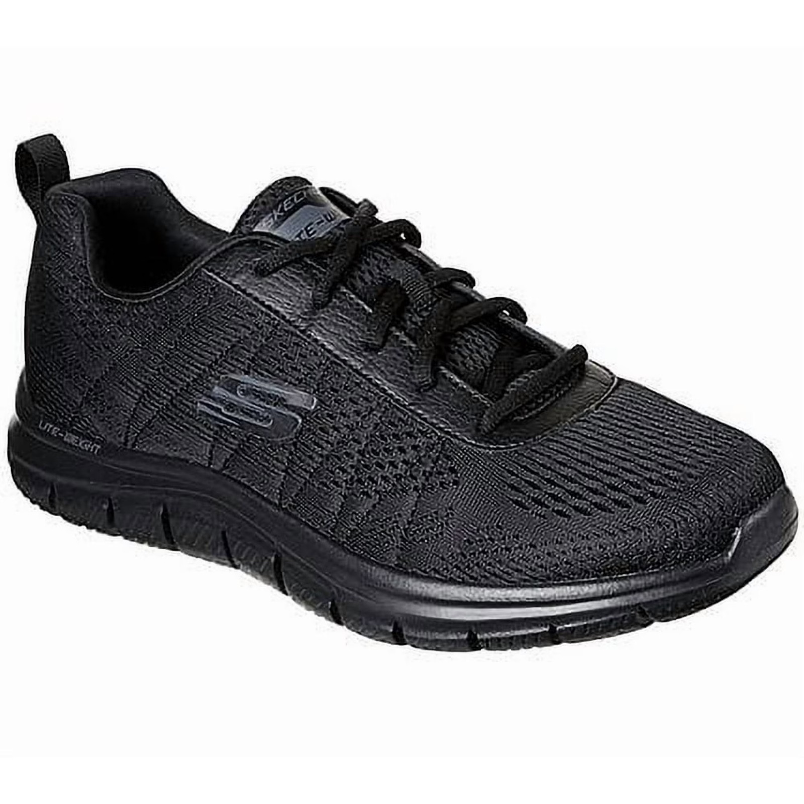 Skechers Men’s Track Moulton Lightweight Memory Foam Trainer Sneakers Black/Char