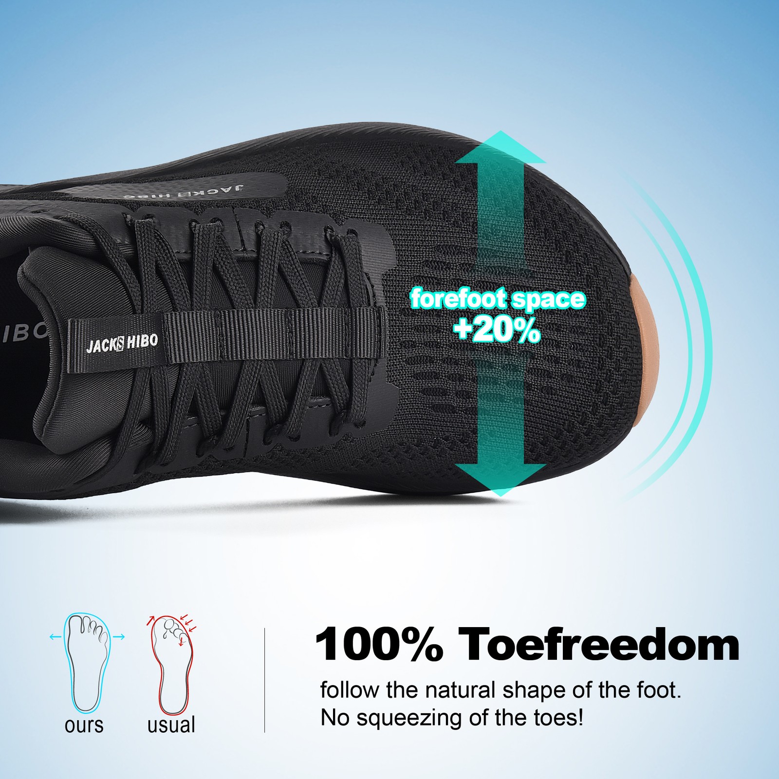 Mens Wide Toe Box Shoes Arch Support with Zero Drop Sole Shoes Athletic Running