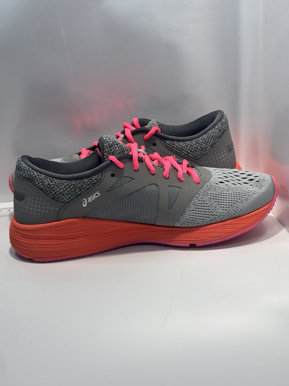 Asics Women’s US Size 7 Roadhawk Flyte Foam Grey/Pink Running Shoes Athletic