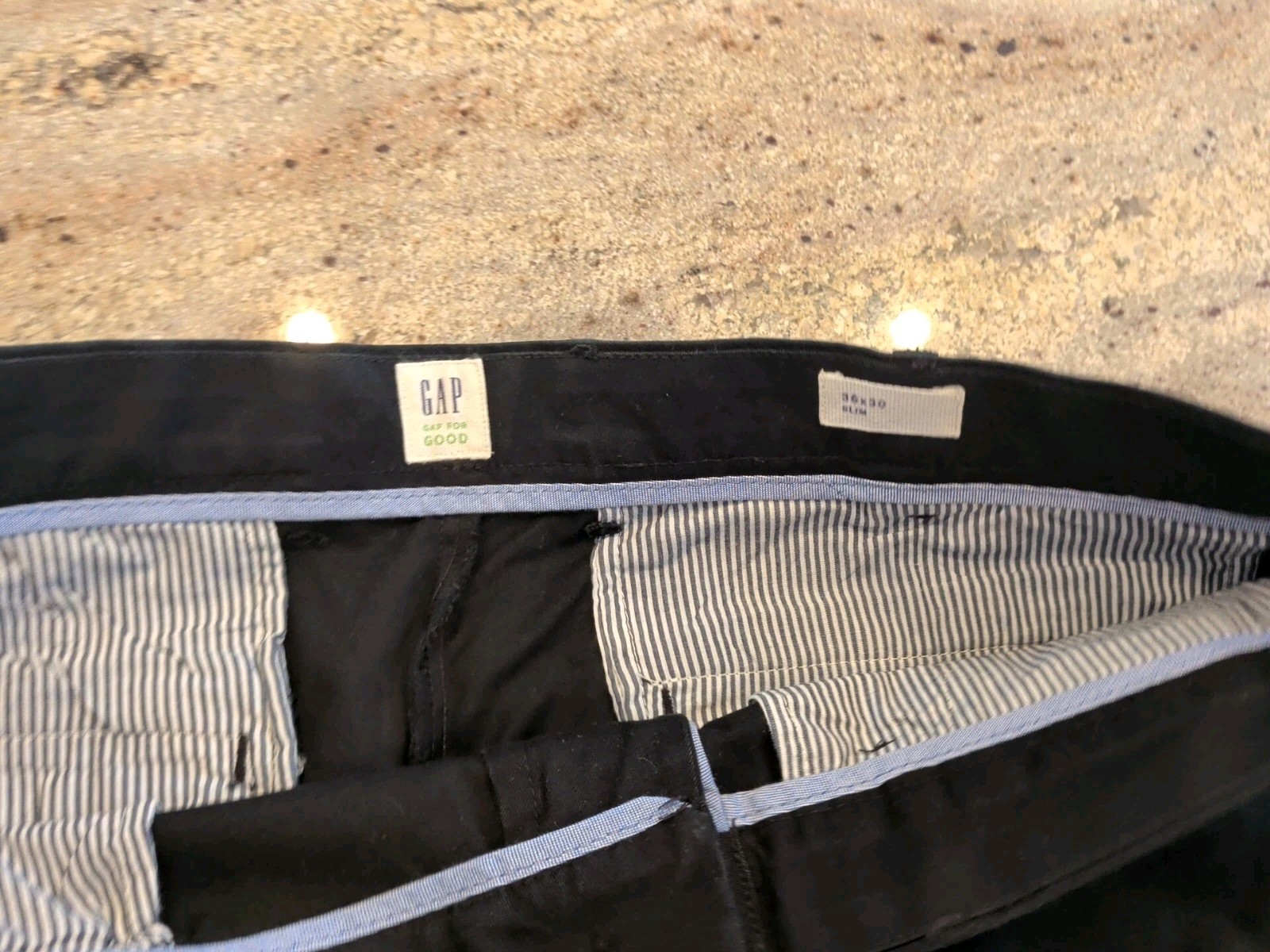2 Pr 36 X 30 Slim Men GAP Modern Khaki Black Olive Twill Pants 4 Pockets 4 Good