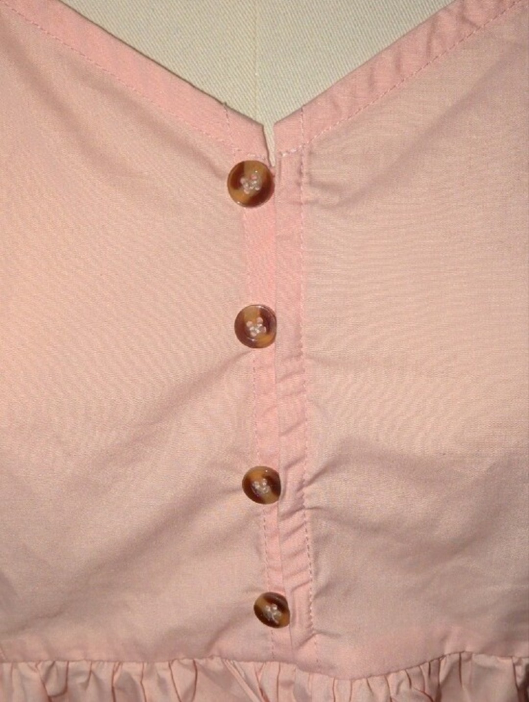 DAZY Women’s XL Pink Solid Square Neck Puff Sleeve Smocked Peplum Blouse