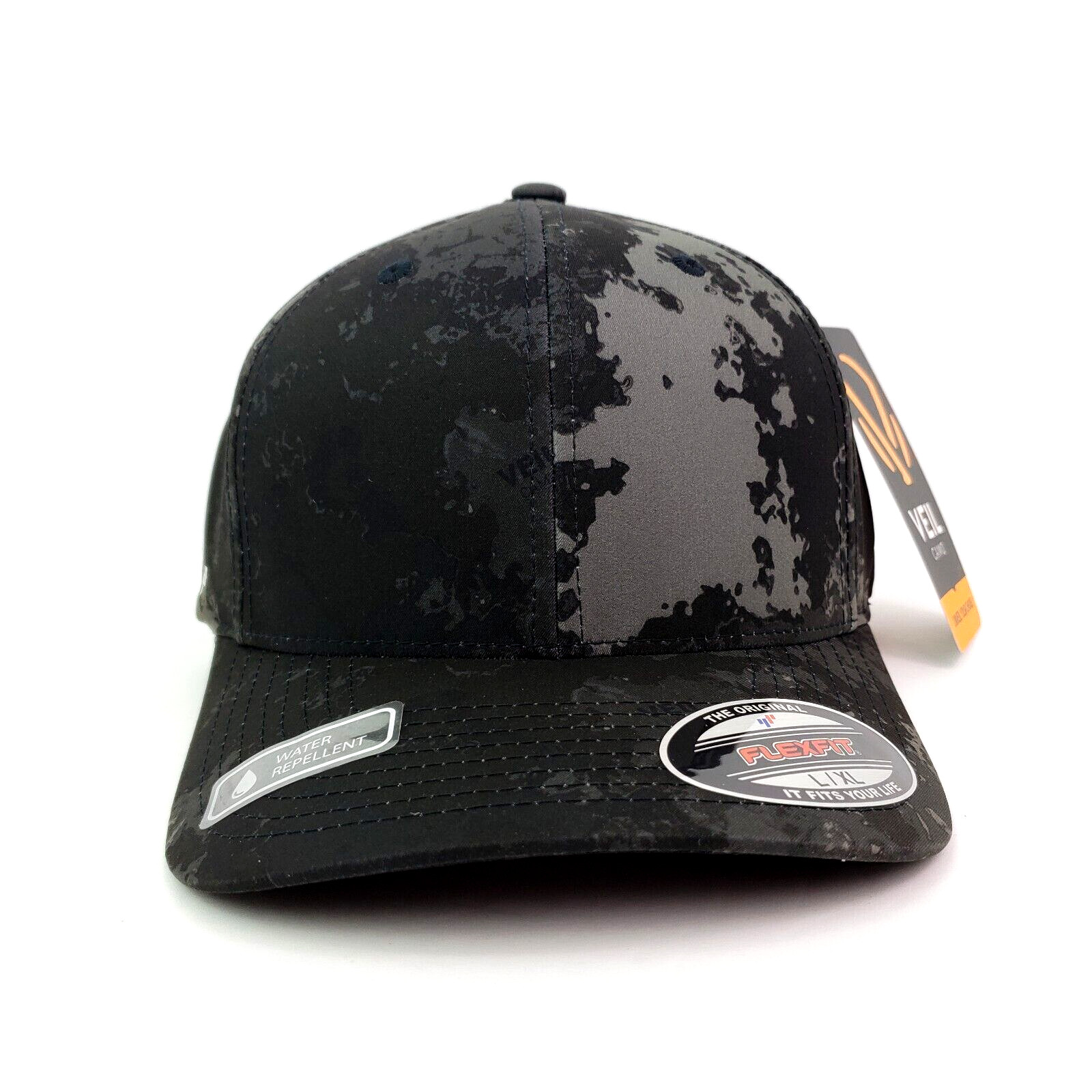 Yupoong Flexfit Veil Camo Adult Mens Sz L/XL Water Repellent Cap Hat