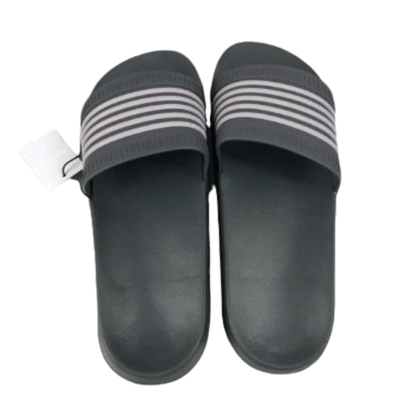 West Loop Mens Waterproof Slide Sandals Shower Shoes Easy Clean Gray M L XL