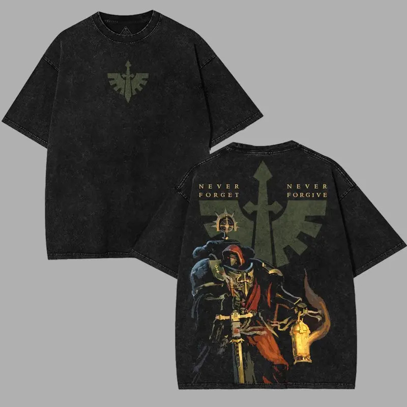 Warhammer 40K Dark Angels Never Forget Never Forgive Graphic Cotton T-Shirt