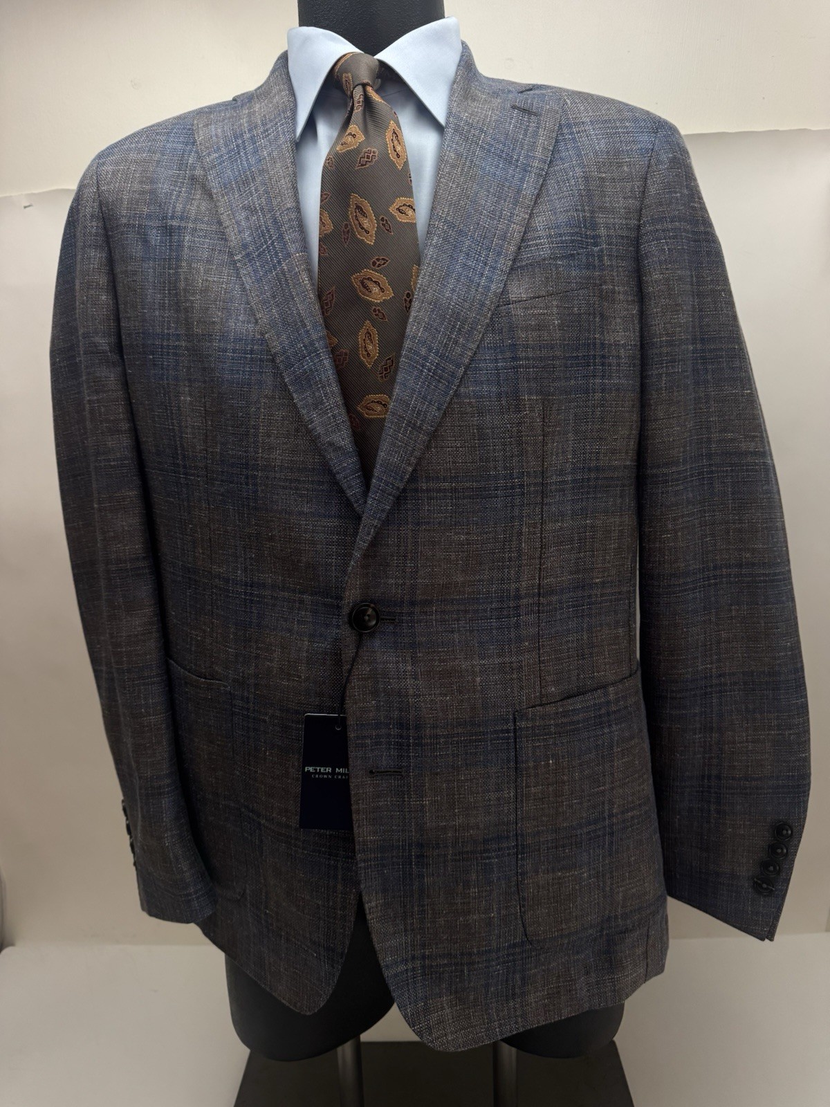 NWT Peter Millar Crown Crafted Dawson Plaid Blazer Jacket Sport Coat 44 R $1295